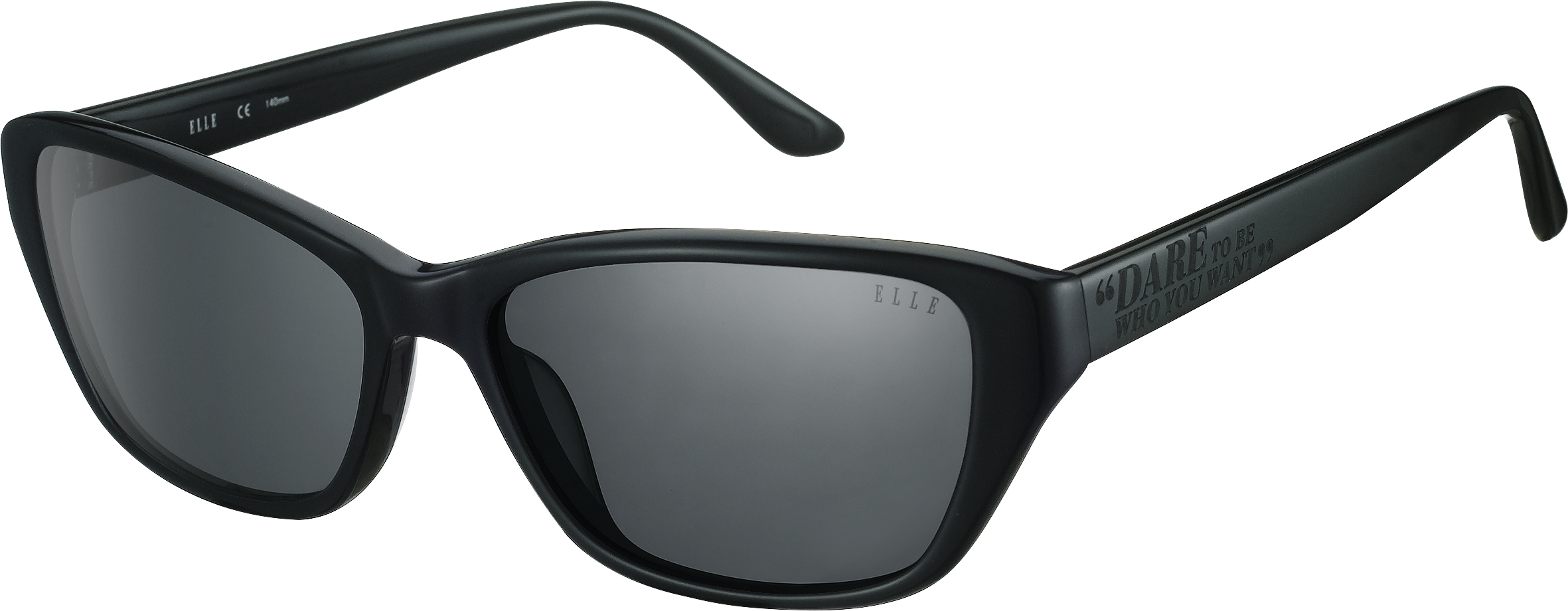 Sonnenbrille - EL14920 ELLE Acetat-Sonnenbrille in Schwarz mit grauen Gläsern