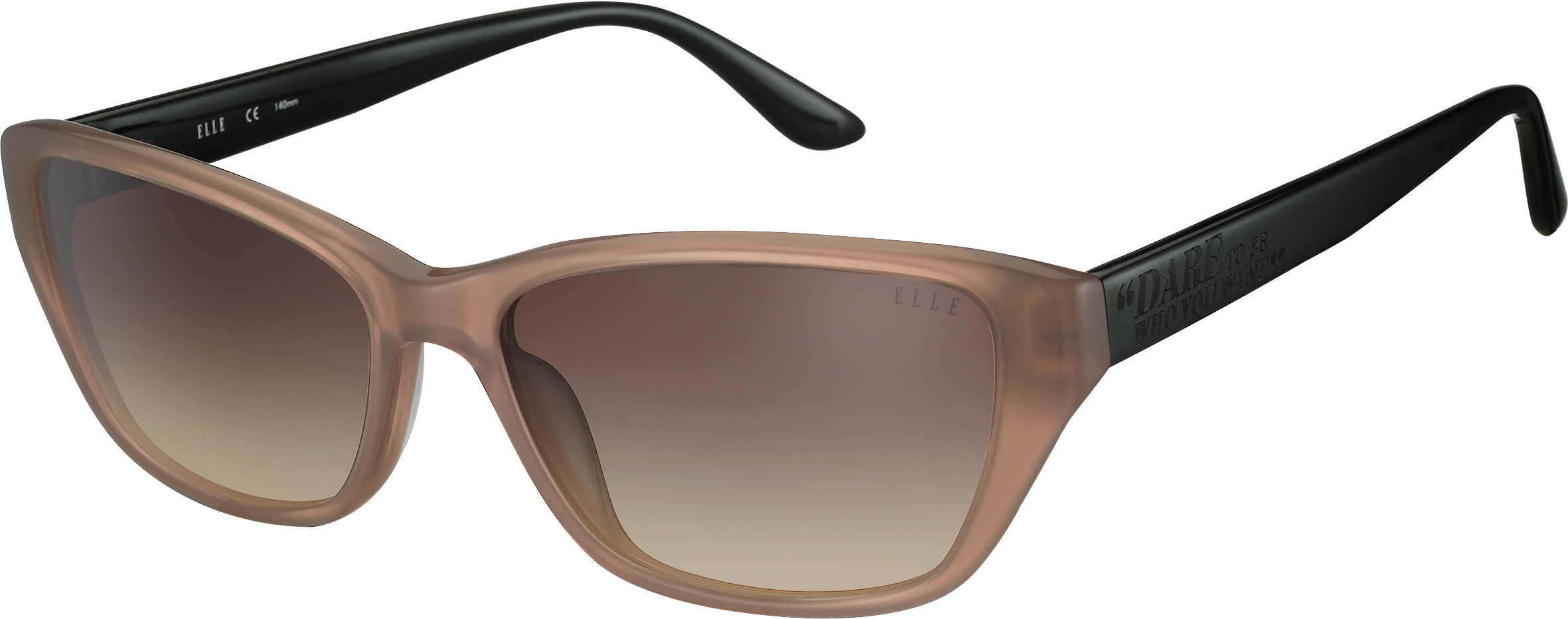 ELLE Acetat-Sonnenbrille in Braun mit braun verlaufenden Gläsern