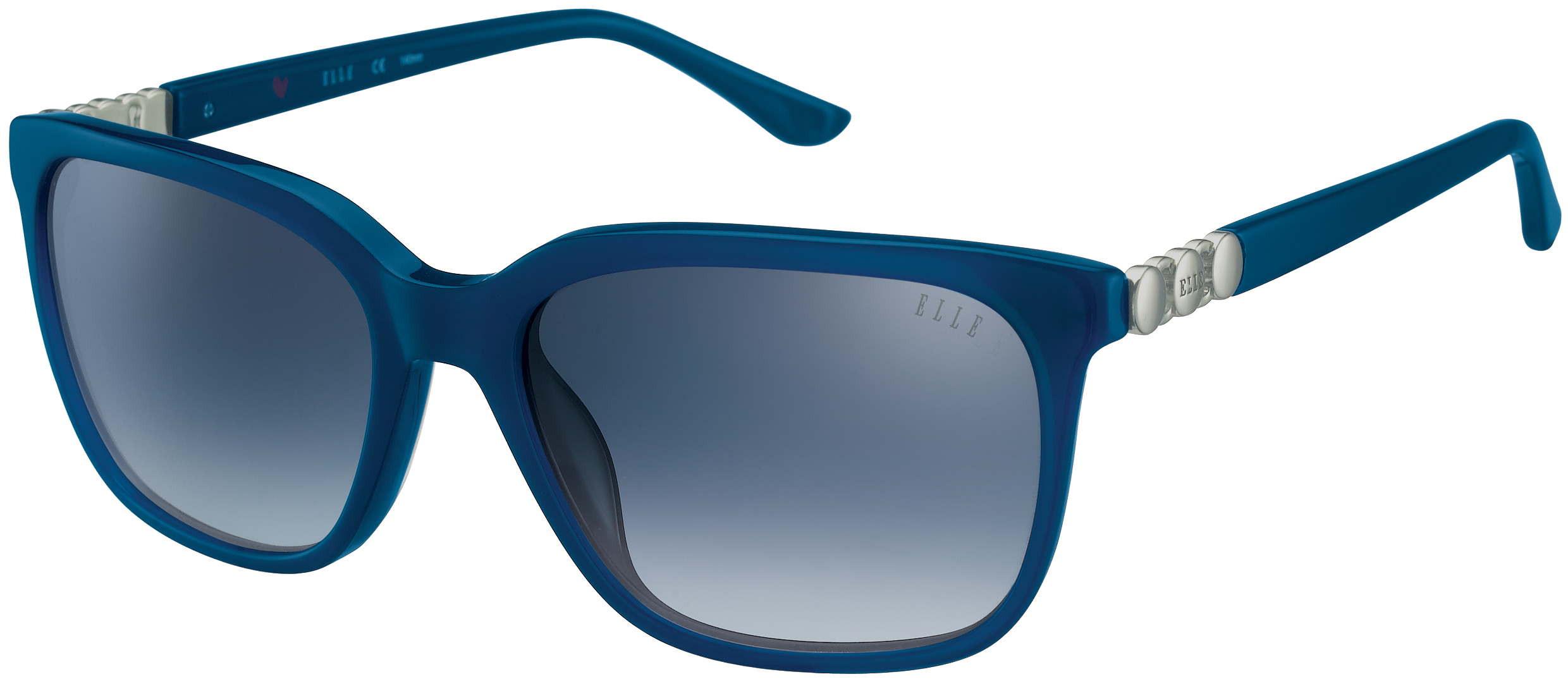Sonnenbrille - EL14895 ELLE rechteckige Sonnenbrille in Blau mit blau verlaufenden Gläsern